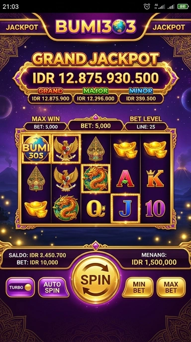 bumi303 — layar beranda